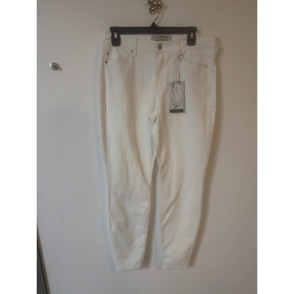 Liverpool Ankle Skinny‎ Jeans Women 8 White No See Thru Super Soft (As is)
